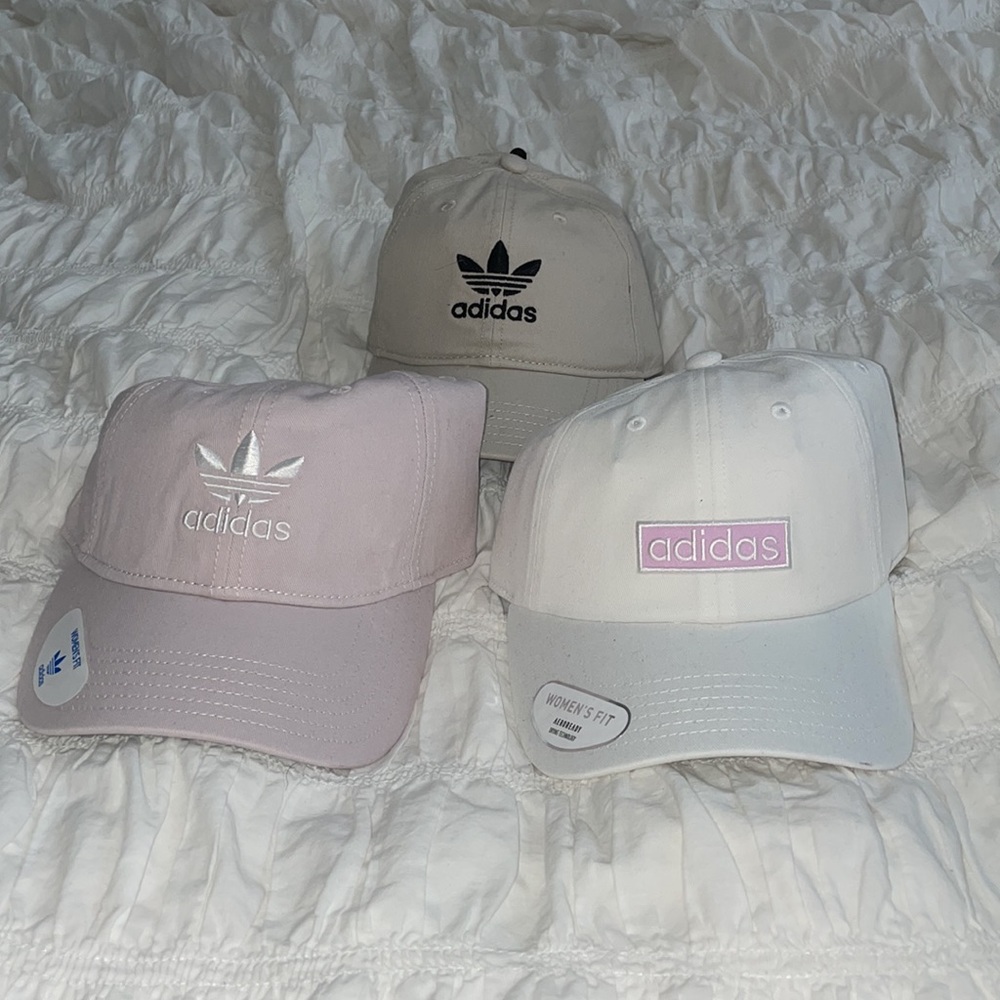 3 NEW Women's Adidas Athletic Workout Hats